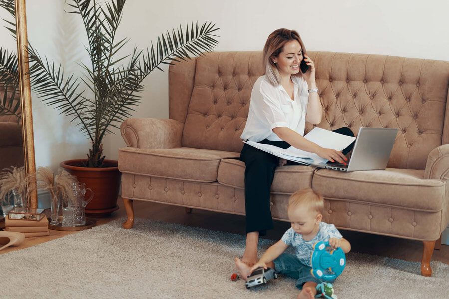 working from home